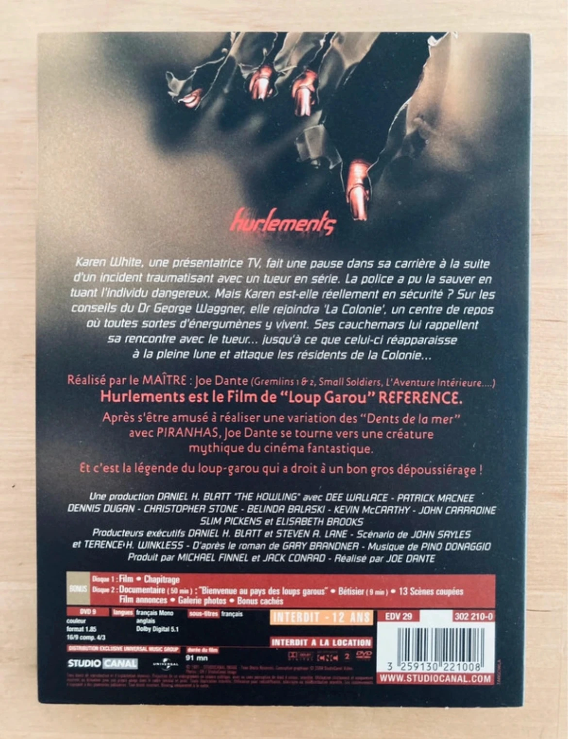 Combo 4K ultra HD/DVD Hurlements de Joe Dante. – photo 5